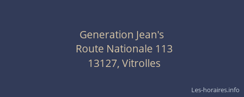 Generation Jean's