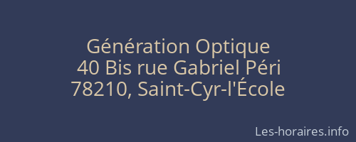 Génération Optique