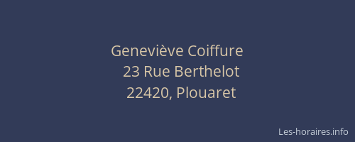 Genevi&egrave;ve Coiffure