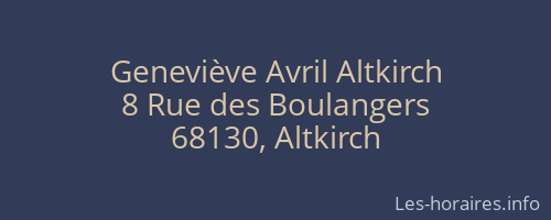 Geneviève Avril Altkirch
