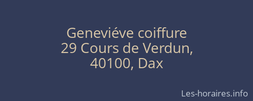 Geneviéve coiffure