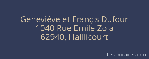 Geneviéve et Françis Dufour