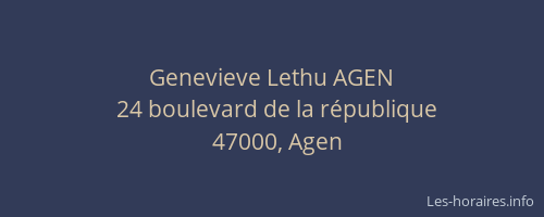 Genevieve Lethu AGEN