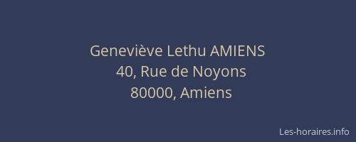 Geneviève Lethu AMIENS