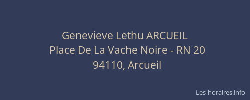 Genevieve Lethu ARCUEIL
