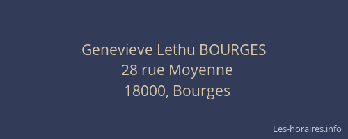Genevieve Lethu BOURGES