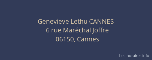 Genevieve Lethu CANNES