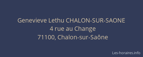 Genevieve Lethu CHALON-SUR-SAONE