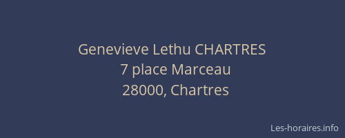 Genevieve Lethu CHARTRES