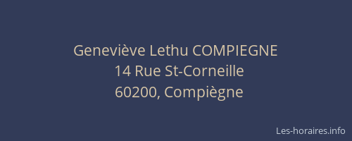 Geneviève Lethu COMPIEGNE