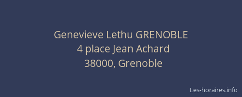 Genevieve Lethu GRENOBLE