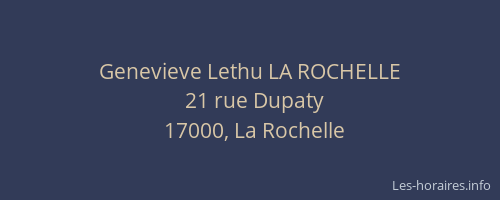 Genevieve Lethu LA ROCHELLE
