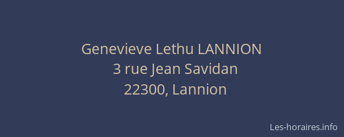 Genevieve Lethu LANNION