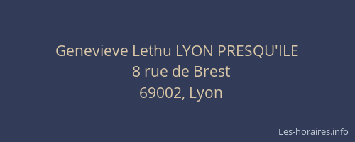 Genevieve Lethu LYON PRESQU'ILE