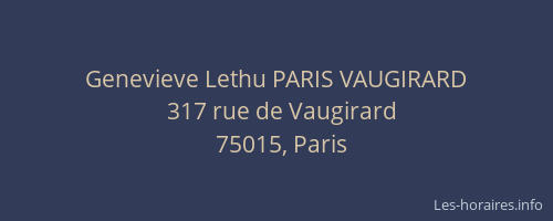 Genevieve Lethu PARIS VAUGIRARD