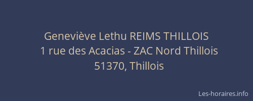 Geneviève Lethu REIMS THILLOIS