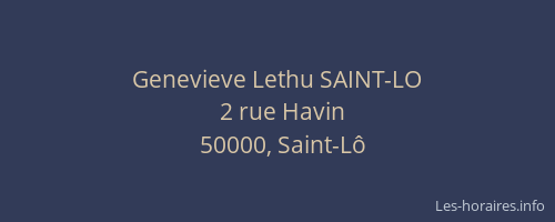 Genevieve Lethu SAINT-LO