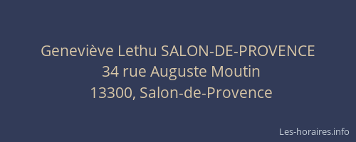 Geneviève Lethu SALON-DE-PROVENCE