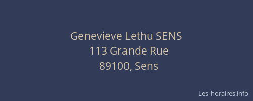 Genevieve Lethu SENS