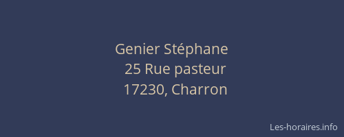 Genier St&eacute;phane