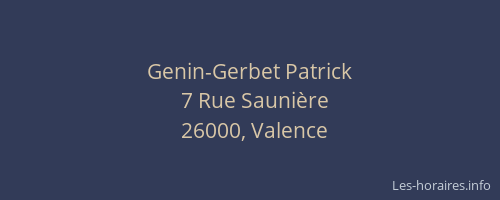 Genin-Gerbet Patrick