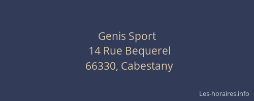 Genis Sport