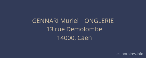 GENNARI Muriel    ONGLERIE