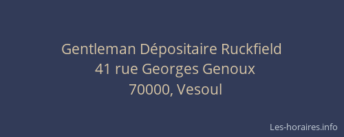 Gentleman D&eacute;positaire Ruckfield
