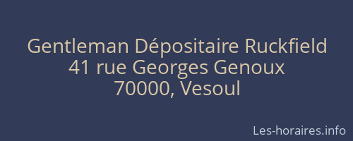 Gentleman Dépositaire Ruckfield