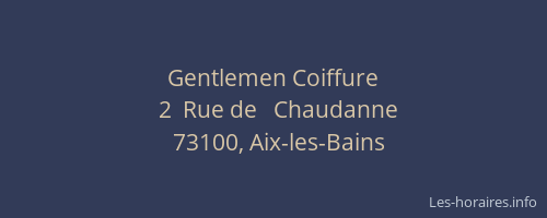 Gentlemen Coiffure