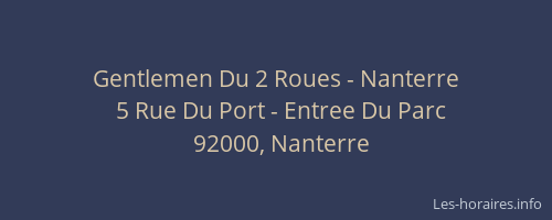 Gentlemen Du 2 Roues - Nanterre
