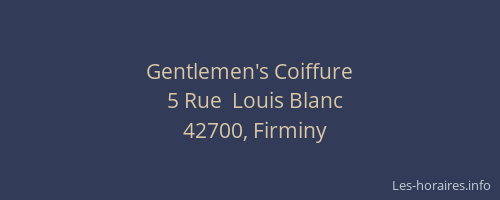 Gentlemen's Coiffure