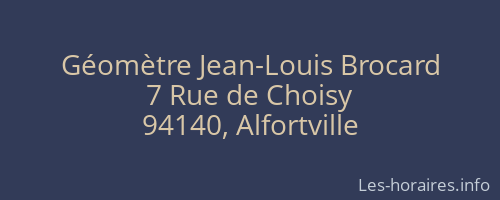 Géomètre Jean-Louis Brocard