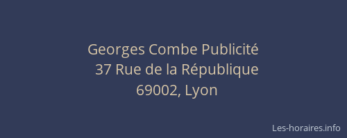 Georges Combe Publicité