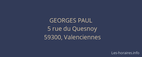 GEORGES PAUL