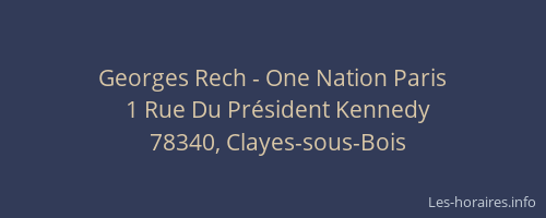 Georges Rech - One Nation Paris
