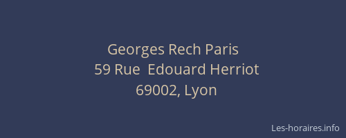 Georges Rech Paris
