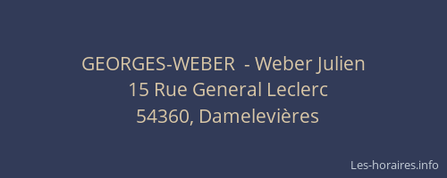 GEORGES-WEBER  - Weber Julien