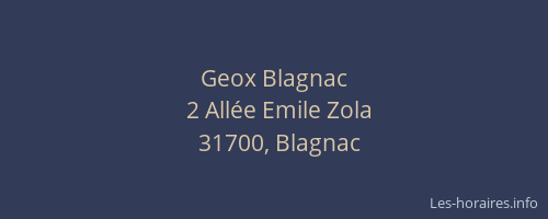 Geox Blagnac