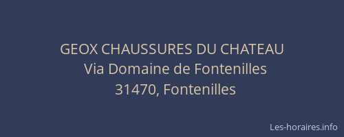 GEOX CHAUSSURES DU CHATEAU