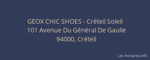 GEOX CHIC SHOES - Créteil Soleil