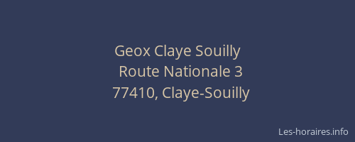 Geox Claye Souilly
