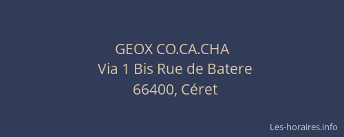 GEOX CO.CA.CHA