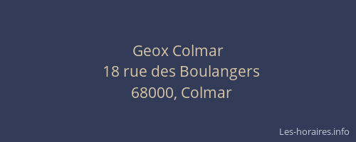 Geox Colmar