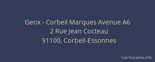 Geox - Corbeil Marques Avenue A6