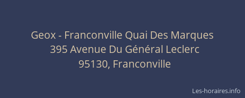 Geox - Franconville Quai Des Marques