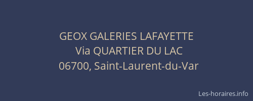 GEOX GALERIES LAFAYETTE