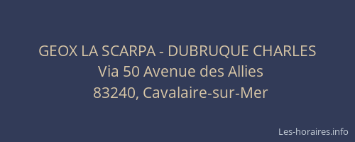 GEOX LA SCARPA - DUBRUQUE CHARLES