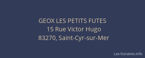 GEOX LES PETITS FUTES