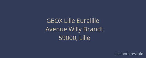GEOX Lille Euralille
